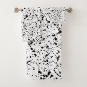 Classy Schwarz-weiß Marble Terrazzo Badhandtuch Set (Insitu)