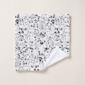 Classy Schwarz-weiß Marble Terrazzo Badhandtuch Set (Waschlappen)