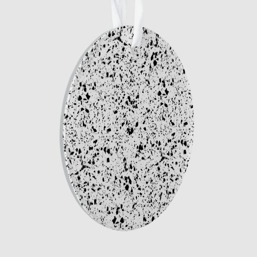 Classy Schwarz-weiß Marble Terrazzo Ornament (Vorderseite)