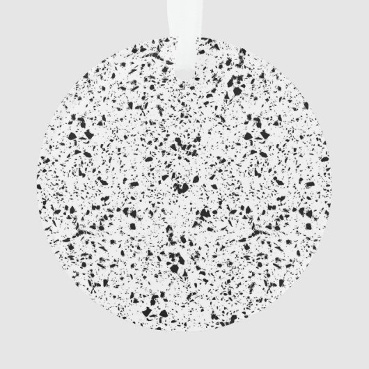 Classy Schwarz-weiß Marble Terrazzo Ornament (Rückseite)