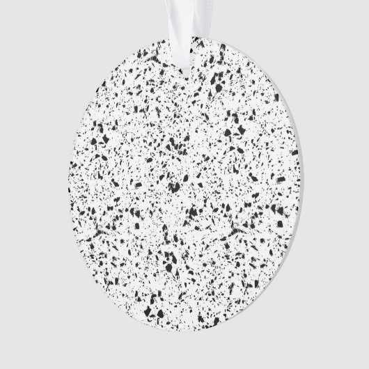 Classy Schwarz-weiß Marble Terrazzo Ornament (Vorderseite)