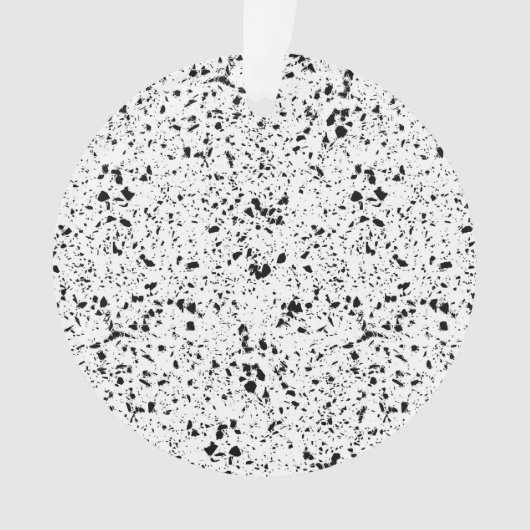 Classy Schwarz-weiß Marble Terrazzo Ornament (Vorderseite)
