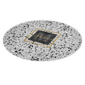 Classy Schwarz-weiß Marble Terrazzo Schneidebrett (Ecke)
