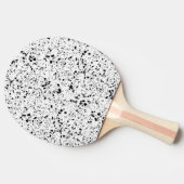 Classy Schwarz-weiß Marble Terrazzo Tischtennis Schläger (Seitenansicht)