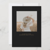 Classy Script Abschluss Announcement Card Ankündigung (Rückseite)