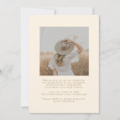 Classy Script Abschluss Announcement Card Einladung (Rückseite)