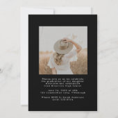 Classy Script Abschluss Announcement Card Einladung (Rückseite)