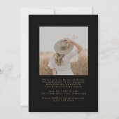 Classy Script Abschluss Announcement Card Einladung (Rückseite)