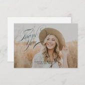 Classy Script Abschluss Vielen Dank Karte (Vorne/Hinten)