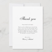 Classy Script Photo Wedding Thank You Dankeskarte (Vorderseite)