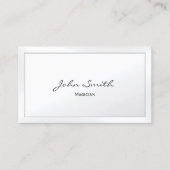 Classy Script White Border Magician Visitenkarte (Vorderseite)