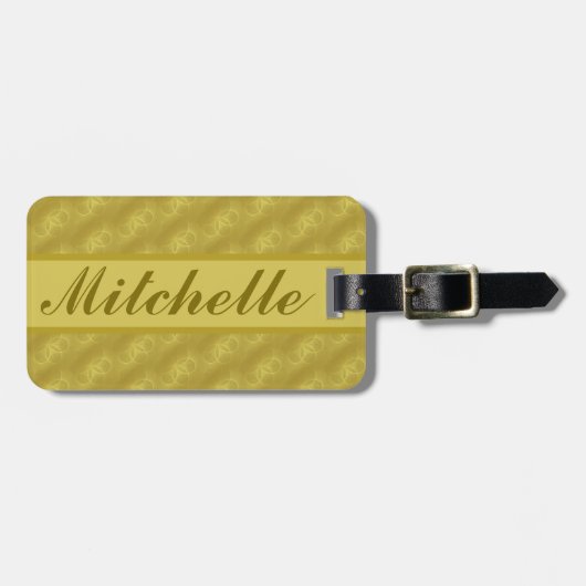 Classy Scriptograph Mit Monogramm Gepäckträger Gepäckanhänger (Vorderseite horizontal)