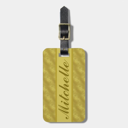 Classy Scriptograph Mit Monogramm Gepäckträger Gepäckanhänger (Vorderseite vertikal)