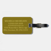 Classy Scriptograph Mit Monogramm Gepäckträger Gepäckanhänger (Rückseite horizontal)