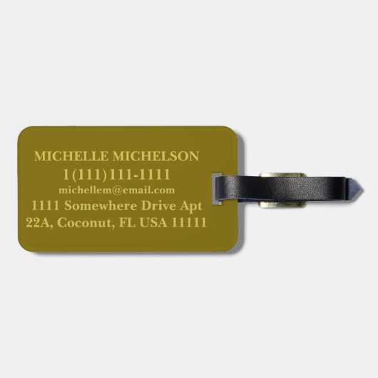 Classy Scriptograph Mit Monogramm Gepäckträger Gepäckanhänger (Rückseite horizontal)