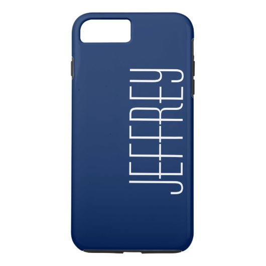 Classy Sharp Dark Blue & White, benutzerdefinierte Case-Mate iPhone Hülle (Rückseite)