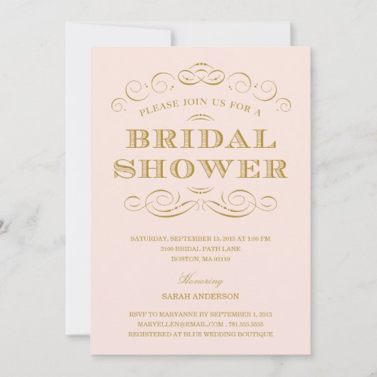 CLASSY SHOWER | BRIDAL SHOWER EINLADUNG (Vorderseite)