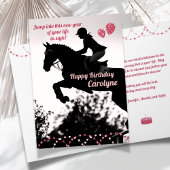 Classy Showjumping Geburtstagskarte für Mädchen Karte