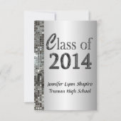 Classy Silver 2014 Graduation Einladungen (Vorderseite)