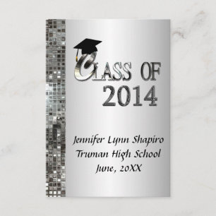 Classy Silver 2014 Graduation Einladungen