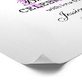 Classy Silver & Belladonna Lilies 18. Geburtstag Poster (Ecke)