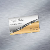 Classy Silver Gold Tone Beauty Magnetische Visitenkarte (Beispiel)
