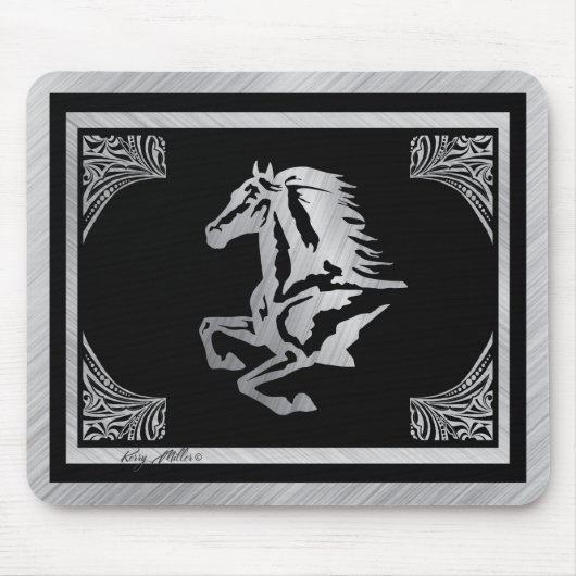 Classy Silver Horse Mousepad (Vorne)