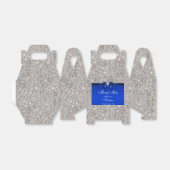 Classy Silver Sequins Blue Bow Diamond Geschenkschachtel (Ungefaltet)
