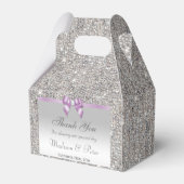 Classy Silver Sequins Lilac Bow Diamond Geschenkschachtel (Vorderseite)