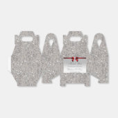 Classy Silver Sequins Red Diamond Bow Geschenkschachtel (Ungefaltet)