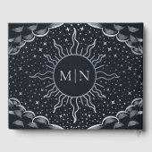 Classy Silver Tarot Card Wedding Guest Book Gästebuch (Rückseite)