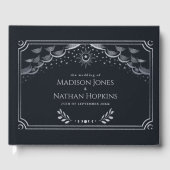 Classy Silver Tarot Card Wedding Guest Book Gästebuch (Vorderseite)