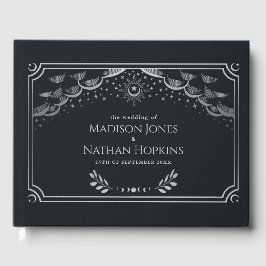 Classy Silver Tarot Card Wedding Guest Book Gästebuch