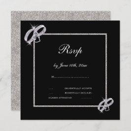 Classy Silver Wedding Rings Wedding Rsvp Einladung