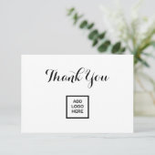 Classy Simple Budget Business Logo Dankeskarte (Stehend Vorderseite)