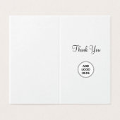 Classy Simple Budget Logo Template Vielen Dank Kar (Außenseite Aufgefaltet)