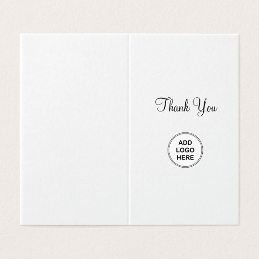 Classy Simple Budget Logo Template Vielen Dank Kar (Außenseite Aufgefaltet)