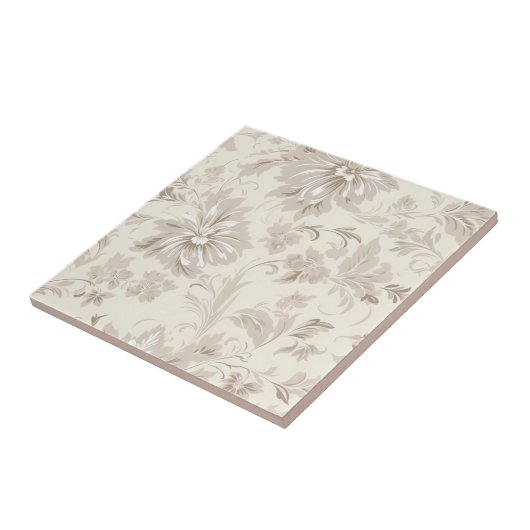 Classy Simple Floral Soft Beige Fliese (Seite)