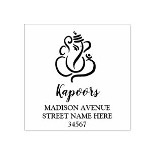 Classy Simple Ganesha/Indian God Wedber Rubber St Gummistempel