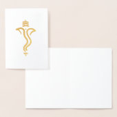 Classy Simple Ganesha/Indian God Wedding Folienkarte (Anzeige)