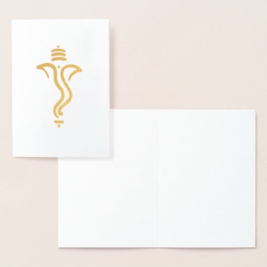 Classy Simple Ganesha/Indian God Wedding Folienkarte (Anzeige)