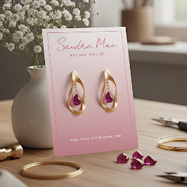 Classy Simple Minimalist Jewelry Display Card Visitenkarte