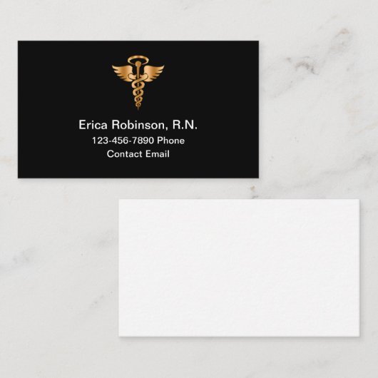 Classy Simple Registered Nurse Angel Visitenkarte (Vorne/Hinten)