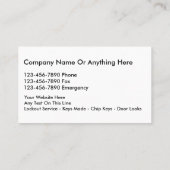 Classy Simple Schlosmith Business Cards Visitenkarte (Rückseite)