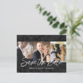 Classy Skulls | Halloween 3 Foto Save the Date Ankündigungspostkarte (Stehend Vorderseite)