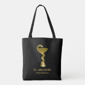 Classy Snake Bowl Hygieia Medical Gold Caduceus Tasche (Rückseite)