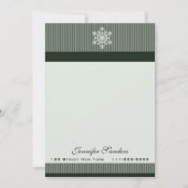 Classy Snowflake Custom Mitteilungskarten Green (Vorderseite)