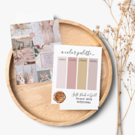 Classy Soft Pink Gold Hochzeitsfarben Farbpalette 