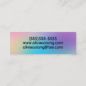 Classy Soft Prismatic Rainbow Gradient Mini Visitenkarte (Rückseite)