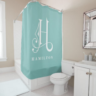 Classy Sophist Elegant Monogram H Custom Duschvorhang